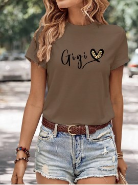 Halloween Women's Ghost and Plant Graphic Casual T-Shirt - Loose Fit Short Sleeves Sports Tee