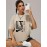 Retro Letter & City Street Print Pullover Shirt, Fashion Crew Neck Short Sleeve Tee, Women's Clothing