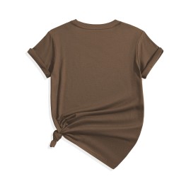 Solid Color Casual T-Shirt, V Neck Short Sleeves Stretchy Versatile Sports Tee, Women's Tops