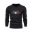 ROME Print Men's Casual Stretch Long Sleeve Knitted Round Neck Sweater, Spring Fall Pullover Top