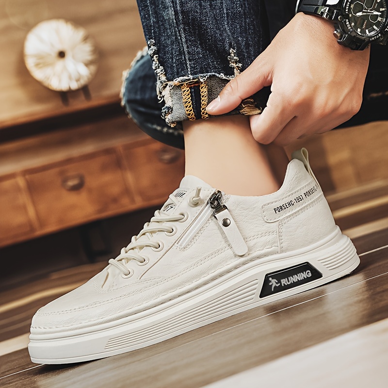 low top skateboard shoes men s trendy solid colour side details 9